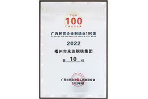 广西民营企业制造业100强